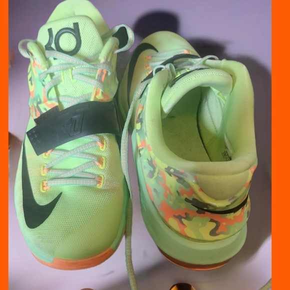 NIKE KEVIN DURANT VII EASTER LIQUID LIME GREEN VAPOR MENS SNEAKERS SIZE 11 - Picture 4 of 7